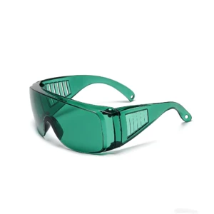 Green safety glasses